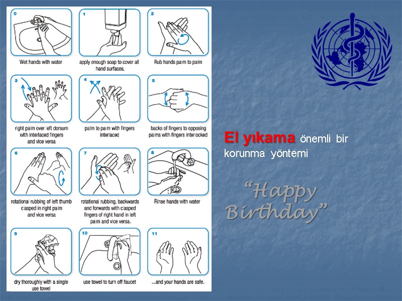 “Happy        Birthday” El yıkama önemli bir korunma